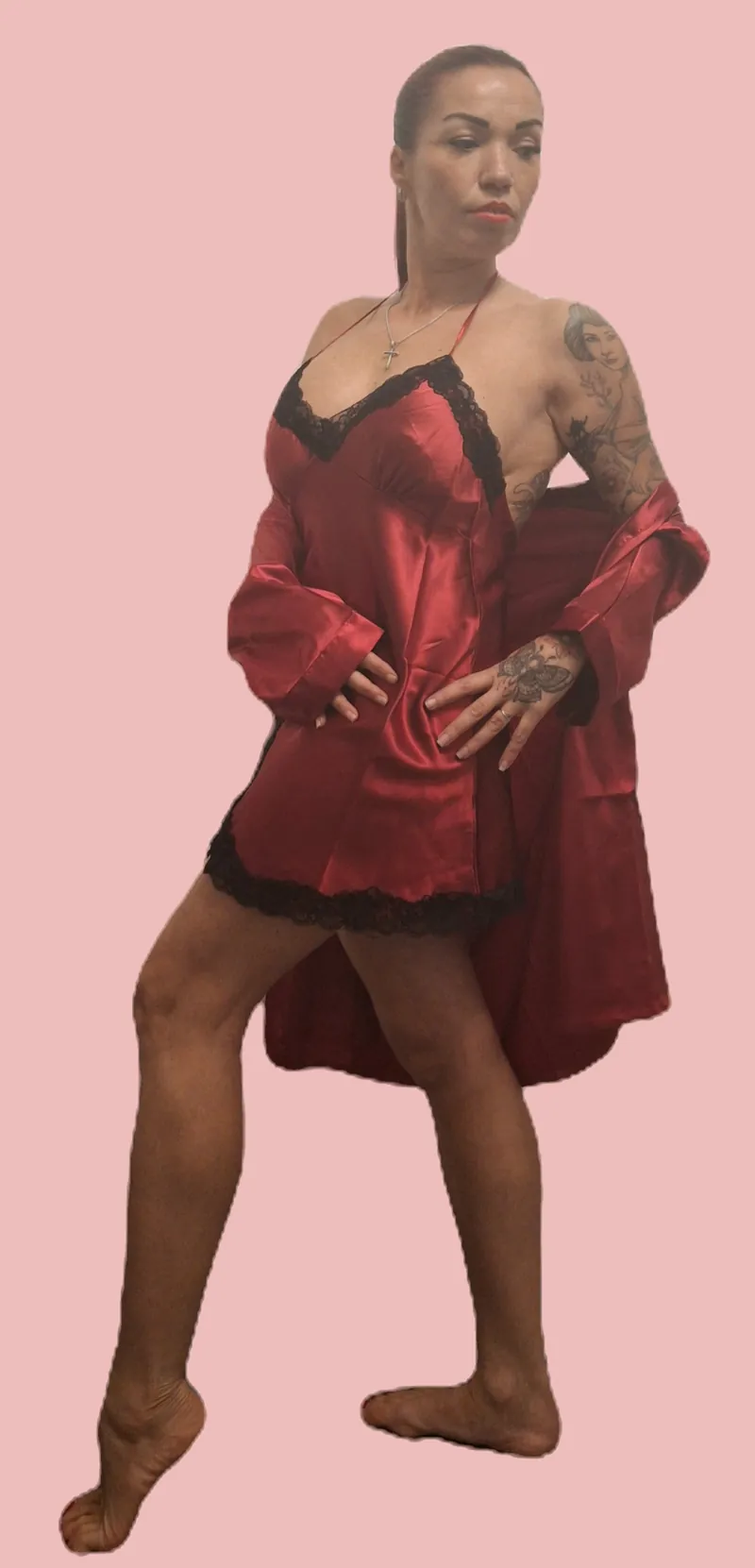 Ensemble lingerie rouge