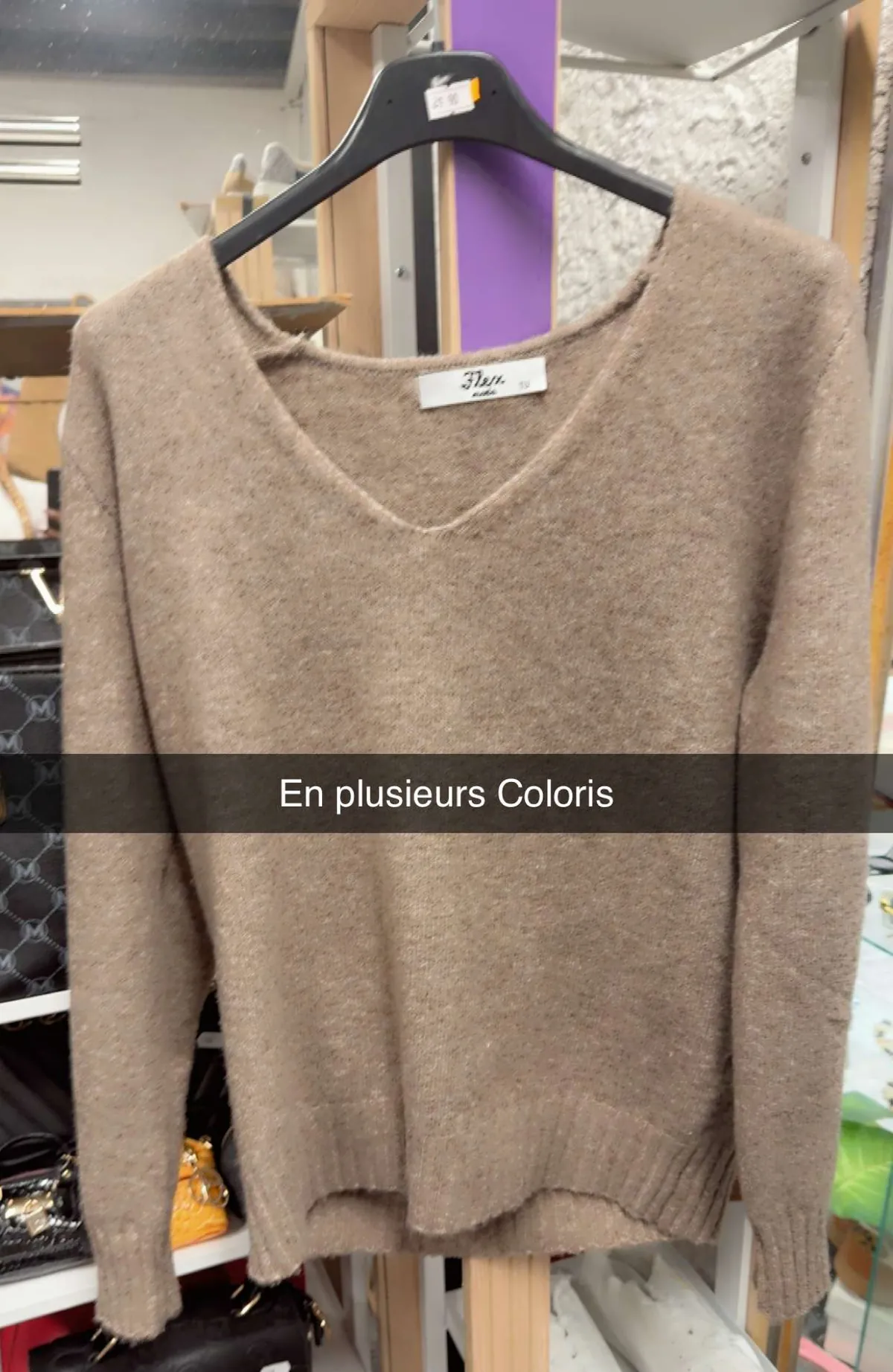 Pull col V tout doux