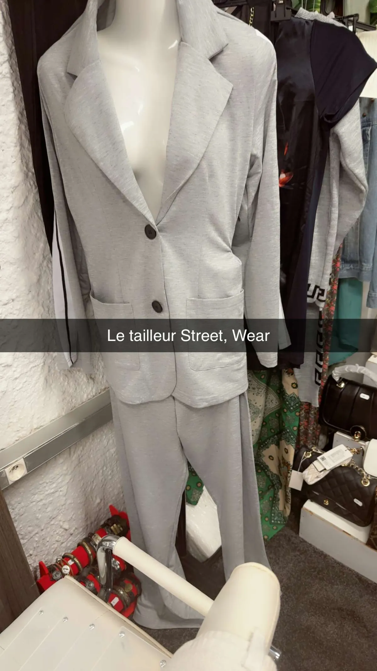 Tailleur streetwear gris